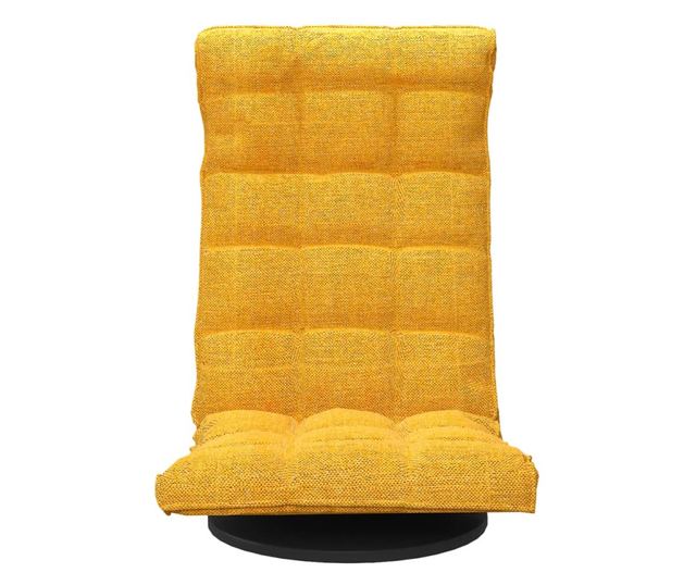 Stolac s rotirajućim podom, žuti senf, tekstilni materijal