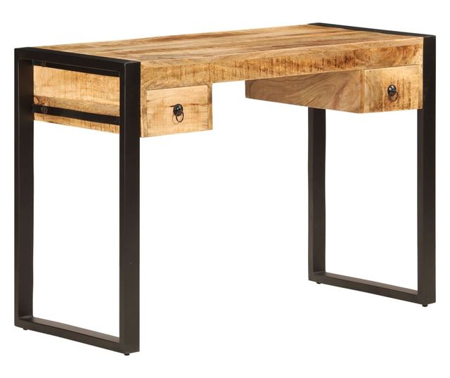 Stol s 2 ladice, 110 x 50 x 77 cm, masivno drvo manga