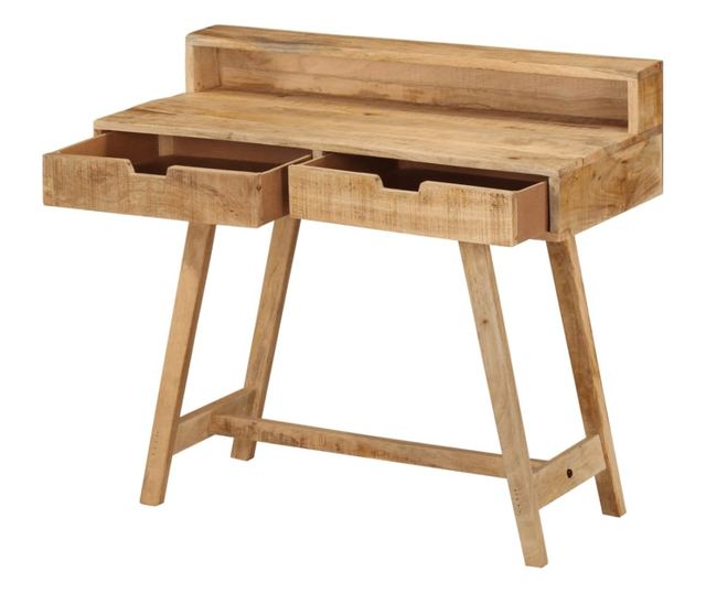 Ured, 100x45x90 cm, neobrađeni drvo manga