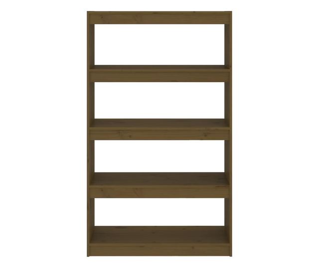 Smeđa polica/pregrada za sobu 80x30x135,5 cm od borovog drveta