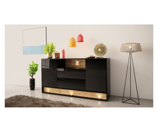 Komoda Vision 85x160x40 Crna