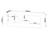 TV komoda Vision 50x140x40 Crna