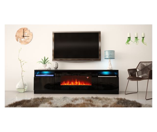 TV komód York 57x200x35 Fekete
