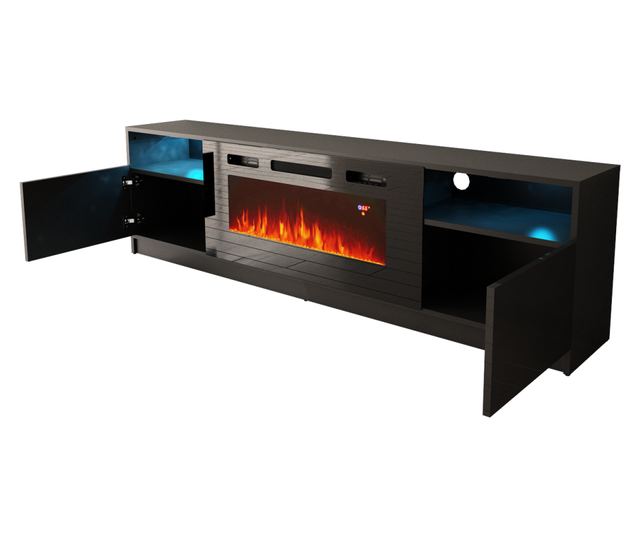 TV komód York 57x200x35 Fekete