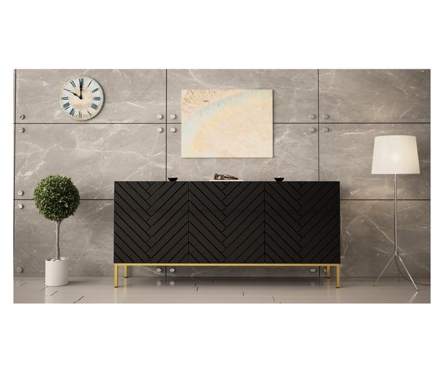 Komoda Gala 76x160x37 Crna