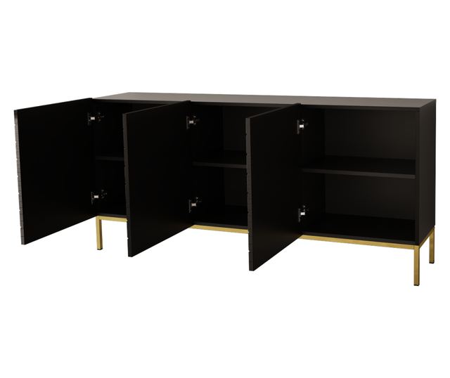 Komoda Hexa 76x160x37 Crna