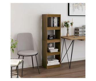 Knyvespolc/Szoba elvlasztfal, mzbarna 40x30x135,5 cm fenyfa