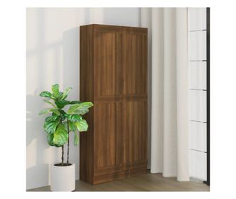 Knyvespolc, barna tlgy, 82,5x30,5x185,5 cm, feldolgozott fa