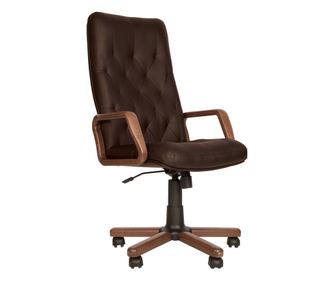 Direktorska stolica HAVANA EXTRA, tamnosmeđa prirodna koža