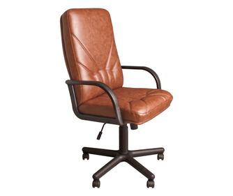 Stolac za upravu MAVIS, smeđa ekološka koža