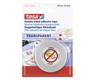 Прозрачна двойна залепваща лента Tesa, 12 мм x 10 м