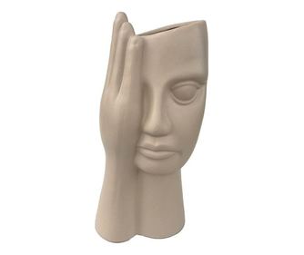 Vaza decorativa, Fata umana, 27 cm, Crem, 469H