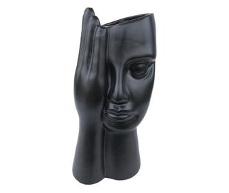 Vaza decorativa, Fata umana, 27 cm, Negru, 469H-1