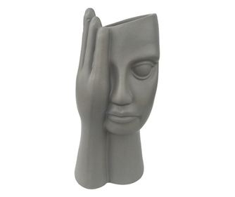 Vaza decorativa, Fata umana, 27 cm, Gri, 469H-2