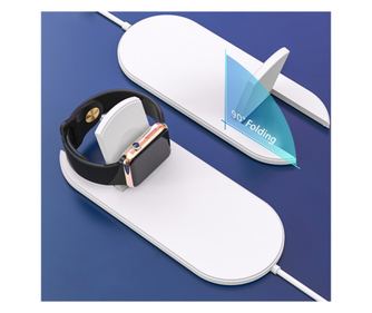 Incarcator universal wireless, 2 in 1, iPhone, alb,Gonga® Alb