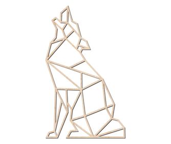 Decor de perete, Lovie Wolf, 45x75cm, Natural