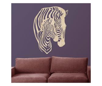Fali dekoráció, Lovie Zebras, 55x75cm, Natúr