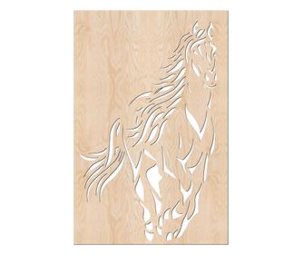 Fali dekoráció, Lovie Horse, 40x60cm, Natúr