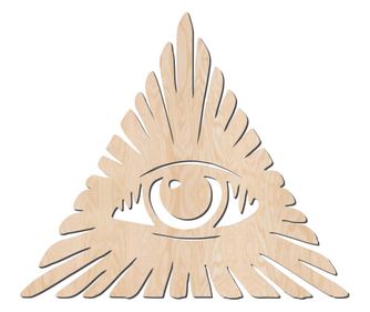 Fali dekoráció, Lovie The All-Seeing Eye, 60x52cm, Natúr