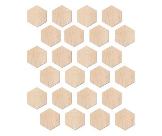 Fali dekoráció, Lovie Hexagons, 24 db, Natúr