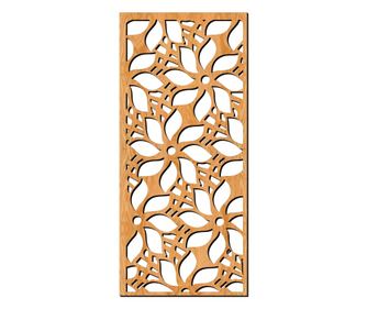 Panou decorativ de perete, negativ Lovie Flowers, 40x90cm, Stejar auriu