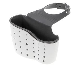 Suport pentru burete de vase bucatarie pentru chiuveta, curea reglabila din silicon, Gonga® Gri
