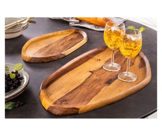 Set 2 pladnjev, barva lesa, 56x2,5x32 cm