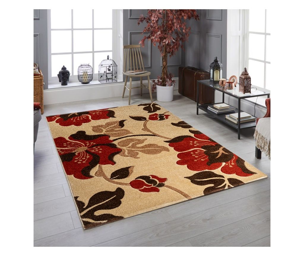 Covor Friese Mac Caramiziu, 170x250 cm, Floral, 2500 g/mp