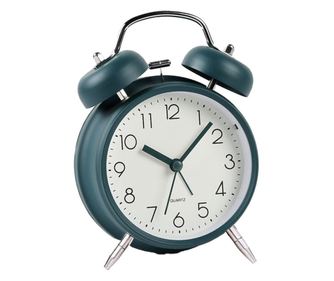 Pufo Prime ébresztőóra tárcsa világító gombbal, fém, 15 cm, zöld