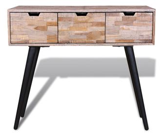 Konferenčný stolík so 3 zásuvkami, recyklované teakové drevo