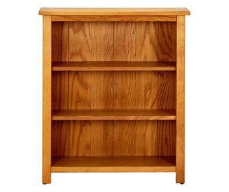Knihovna se 3 policemi, 70 x 22,5 x 82 cm, masivní dubové dřevo