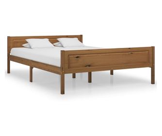 Krevetni okvir, medeno smeđa, 140x200 cm, masivno borovo drvo