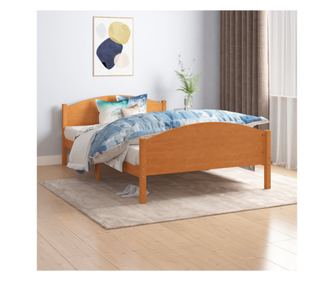 Krevetni okvir, medeno smeđa, 120x200 cm, masivno borovo drvo