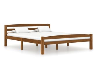 Krevetni okvir, medeno smeđa, 160x200 cm, masivno borovo drvo