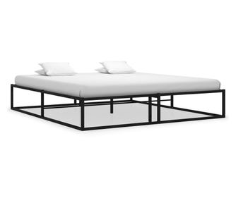 Krevetni okvir, crni, 160x200 cm, metal