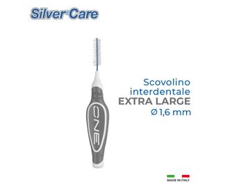 Sada 8 mezizubních kartáčků Silver Care Extra Large Velikost 5-1,6 mm ochranný kryt šedá barva