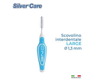 Set 8 periute interdentare Silver Care Large Size 4-1,3 mm capac protectie culoare Albastru
