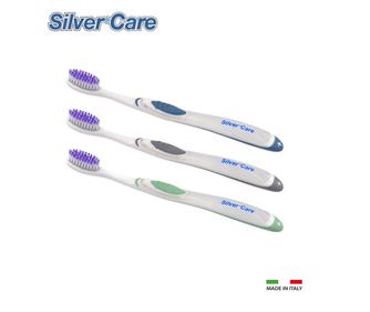 Kartáček na zuby Silver Care Pharma Extra Soft s vyměnitelnou hlavicí ze stříbra, přirozený a nepřetržitý antibakteriální účinek