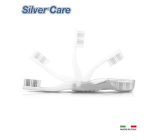 Kartáček na zuby Voiaj Silver Care střední hlavice stříbrná ergonomická rukojeť, skládací