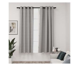 Zavjese, tamne, s očima, 2 kom., siva, 140x175 cm