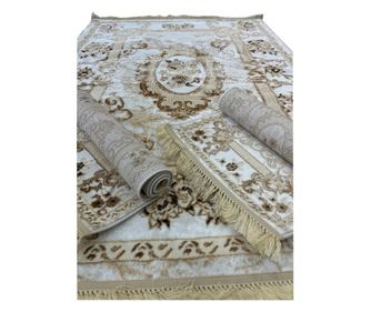 Set Covor Antic Visiniu/ Alb 3 bucati, 160x220 cm 1 bucata, 60x120 cm 2 bucati, 1800 g/mp, 100% Fibra Sintetica