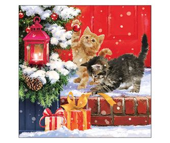 Servetele de masa, 33x33 cm, Kittens on doorstep, Ambiente
