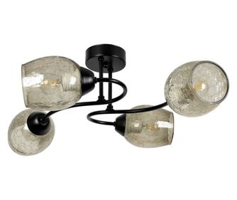 RONDA Plafonieră, Negru/Gri, 4xE27