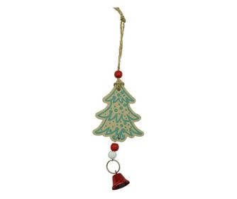 Ornament de brad bradulet, Flippy, multicolor, lemn, 17 cm