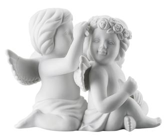 Ангел двойка с венец Rosenthal, бял, порцелан