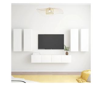 Set TV ormari, 6 komada, bijela, PAL