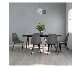 Kuhinjska stoli, 6 kosov, siva, PP