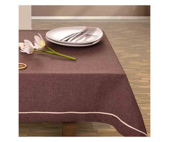 Fata de masa Vintage cu motiv clasic, 160x160 cm, Maro, Decor Tephani Vintage 160x160