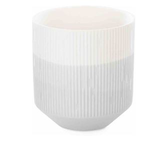 Recipient ceramica depozitare colectia Fino, 9x9x9.8 cm, Gri, Amelia Home