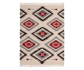 Covor cu par scurt ZOHRA culoare bej stil tropical 120x170 benuta